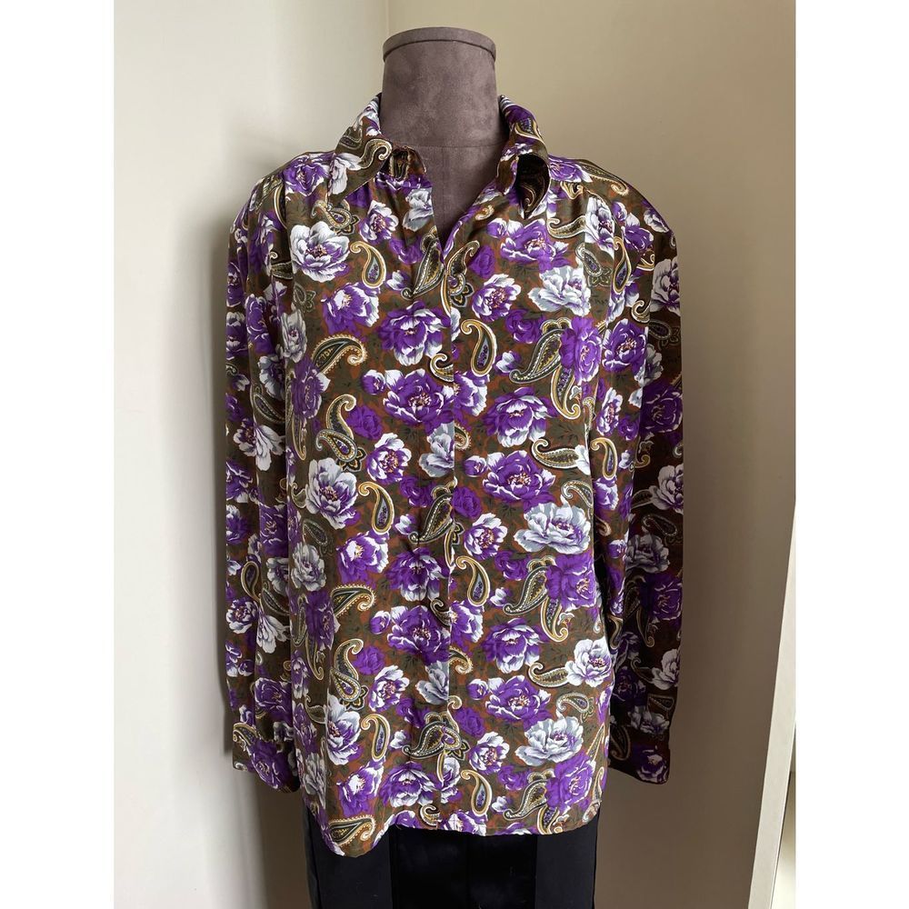 💜 Vintage Floral Paisley Blouse - Picture 3 of 10